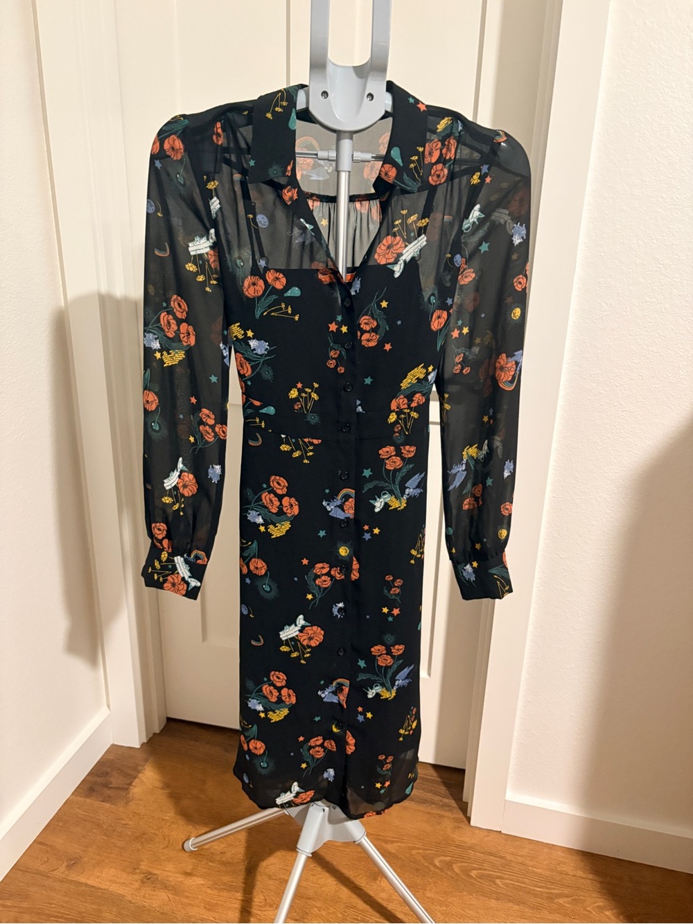 Modcloth Wizard of Oz Chiffon Shirt Dress